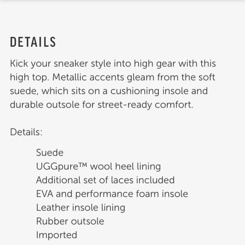 UGG Black and Gray High-Top Sneakers